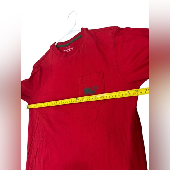 Vineyard Vines Long Sleeve Vintage Whale Fill Pocket T-Shirt Red Men’s Small - Picture 7 of 8